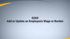 Add or Update Employee's Wage Type, Burden