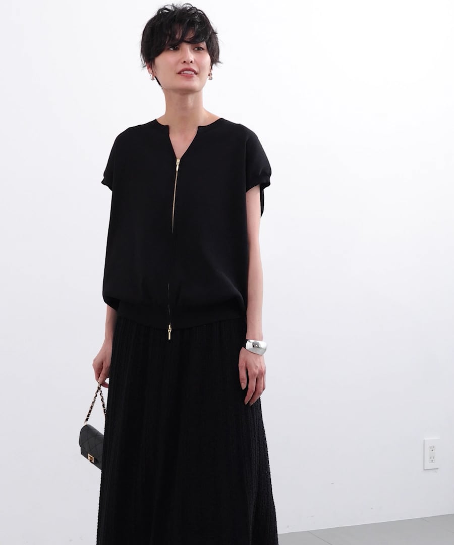 VネックZIPハーフプルオーバー＜セットアップ対応＞【WEB限定カラー
