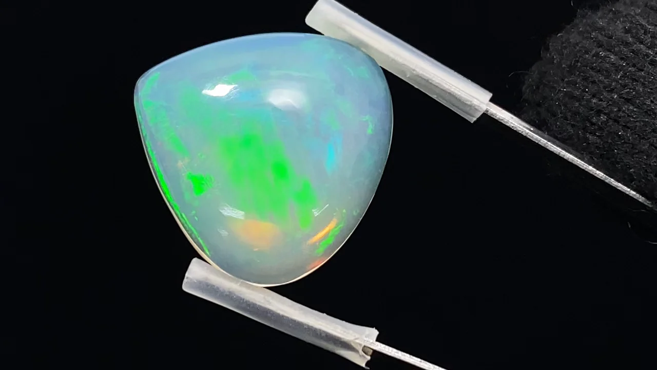 ３４.８７４ct 天然エチオピアオパール 宝石 ジュエリー パワーストーン 動画】【1点もの】宝石質エチオピア産オパールAAAA ルース 1個 NO.27