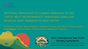 ARTIFICIAL IRRIGATION TO COMBAT WARMING OF SEA TURTLE NEST ENVIRONMENTS: DAMPENED SAND CAN INCREASE HEAT TRANSFER TO NEST DEPTH