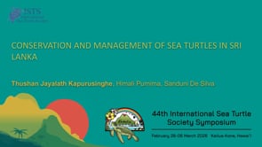 CONSERVATION AND MANAGEMENT OF SEA TURTLES IN SRI LANKA
