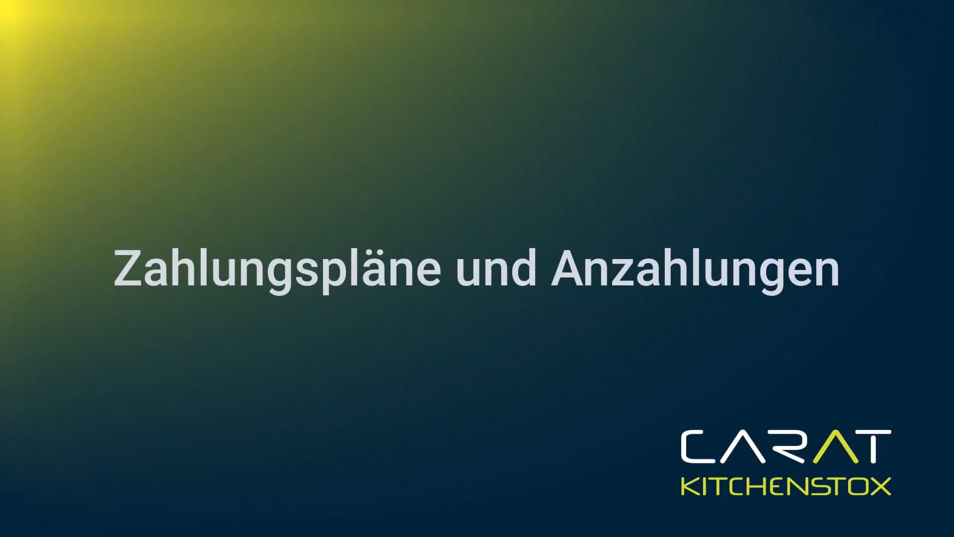 Kitchenstox - Zahlungspläne und Anzahlungen