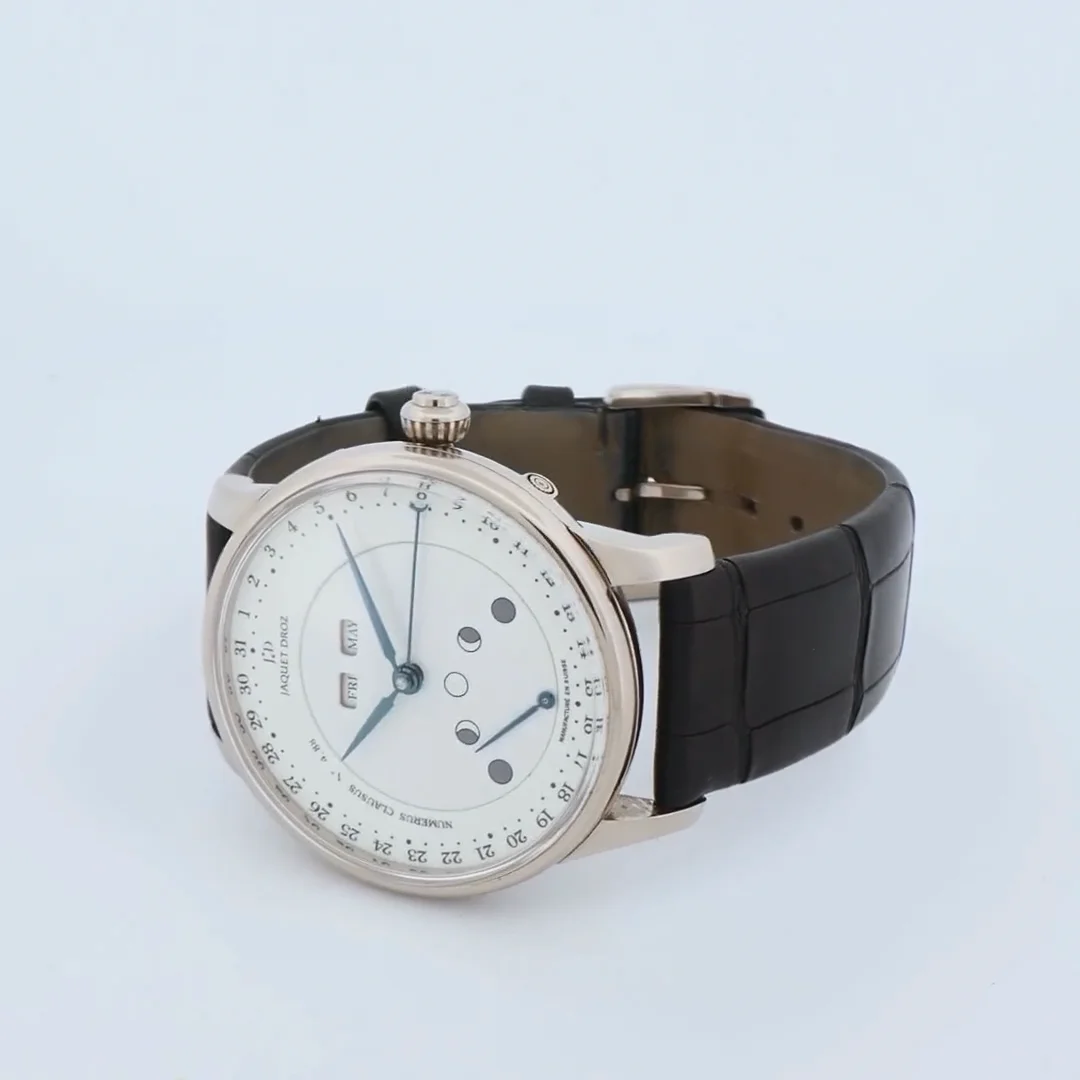 Preowned Jaquet Droz Geneve J0126 18k White Gold 40.5mm | Gray & Sons