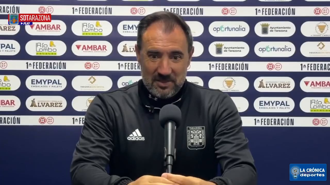 LA PREVIA / SD Tarazona - Nástic de Tarragona / JUANMA BARRERO (Entrenador Tarazona) J36 - 1ª RFEF G2 / Fuente: SD Tarazona
