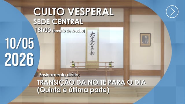 Capa do vídeo do “Culto Vesperal | Sede Central - 10/05/2026”.