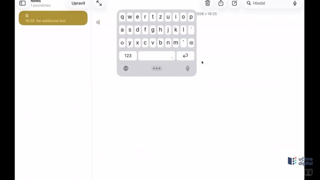 Práce s textem v iPadu