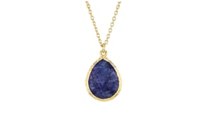 7.50 Carat Bezel-Set Sapphire Necklace in 18kt Gold Over Sterling
