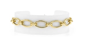 Italian 14kt Yellow Gold Oval-Link Bracelet