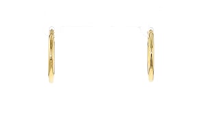 Italian 14kt Yellow Gold Octagonal Hoop Earrings