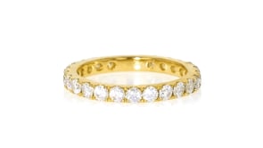 1.20 ct. t.w. Moissanite Eternity Band in 18kt Gold Over Sterling