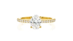 1.40 ct. t.w. Moissanite Birthstone Ring in 18kt Gold Over Sterling