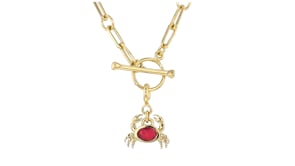 .60 Carat Ruby Crab Charm in 18kt Gold Over Sterling