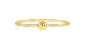 Italian 10mm 14kt Yellow Gold Bead Mesh Stretch Bracelet