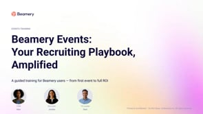 Beamery Events Training