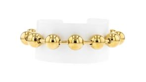Italian 10mm 14kt Yellow Gold-Plated Bead Bracelet