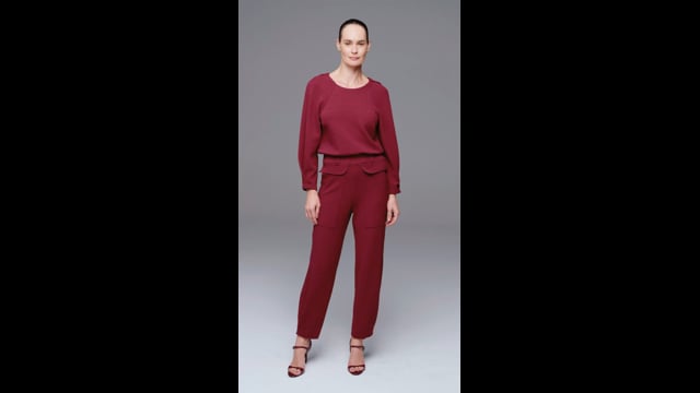 Blusa Malha Boucle Vinho Wchy