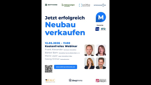 Jetzt erfolgreich Neubau verkaufen