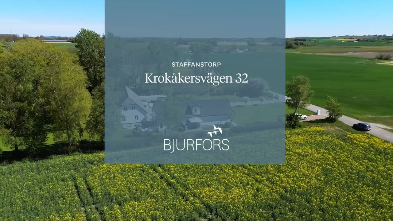 7 rum Villa på Krokåkersvägen 32 Djurslöv Staffanstorps kommun - video