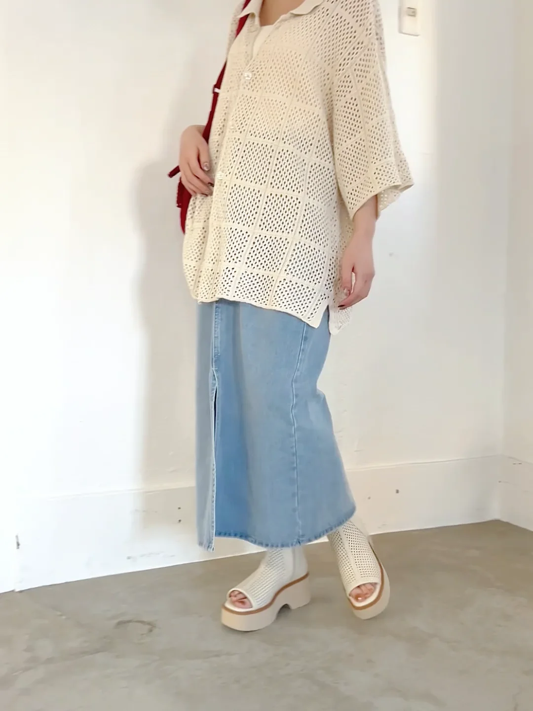軽量｜厚底パンチングブーツサンダル（AS_7210151
