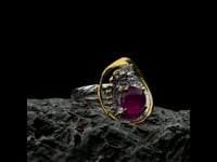 Astro West - Ruby and White Topaz Ring AWRUBY486 Video