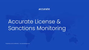 Accurate License & Sanctions Monitoring