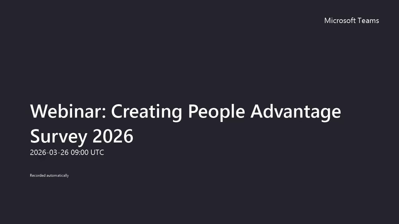 Webinar Creating People Advantage Survey 2026