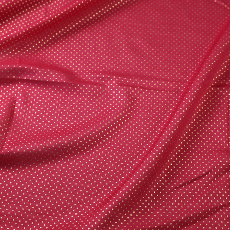 Vidéo: Panneau voile 100% viscose – Pois dorés fuchsia