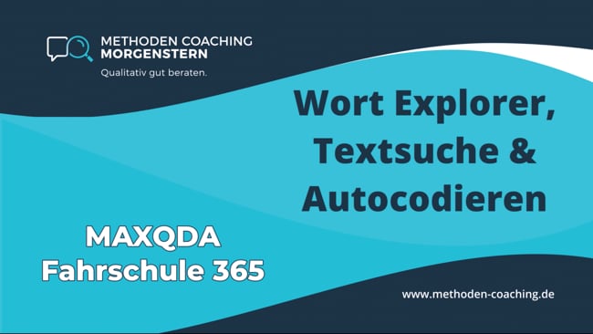 2.2 Wort Explorer, Textsuche & Autocodieren (Schlüsselbegriffe suchen)