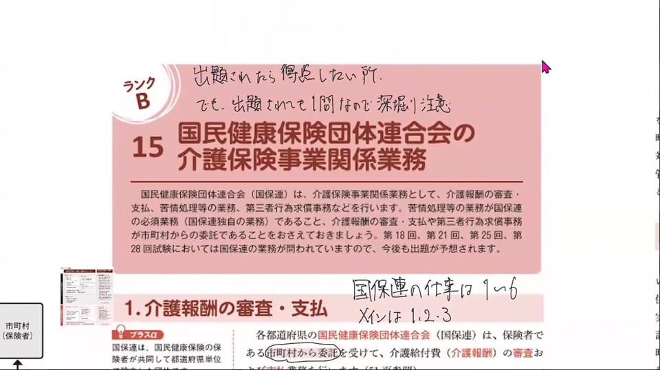 15章　国民健康保険団体連合会の授業画面