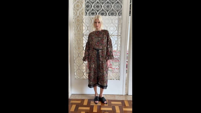 Kaftan Ali Bordado Preto