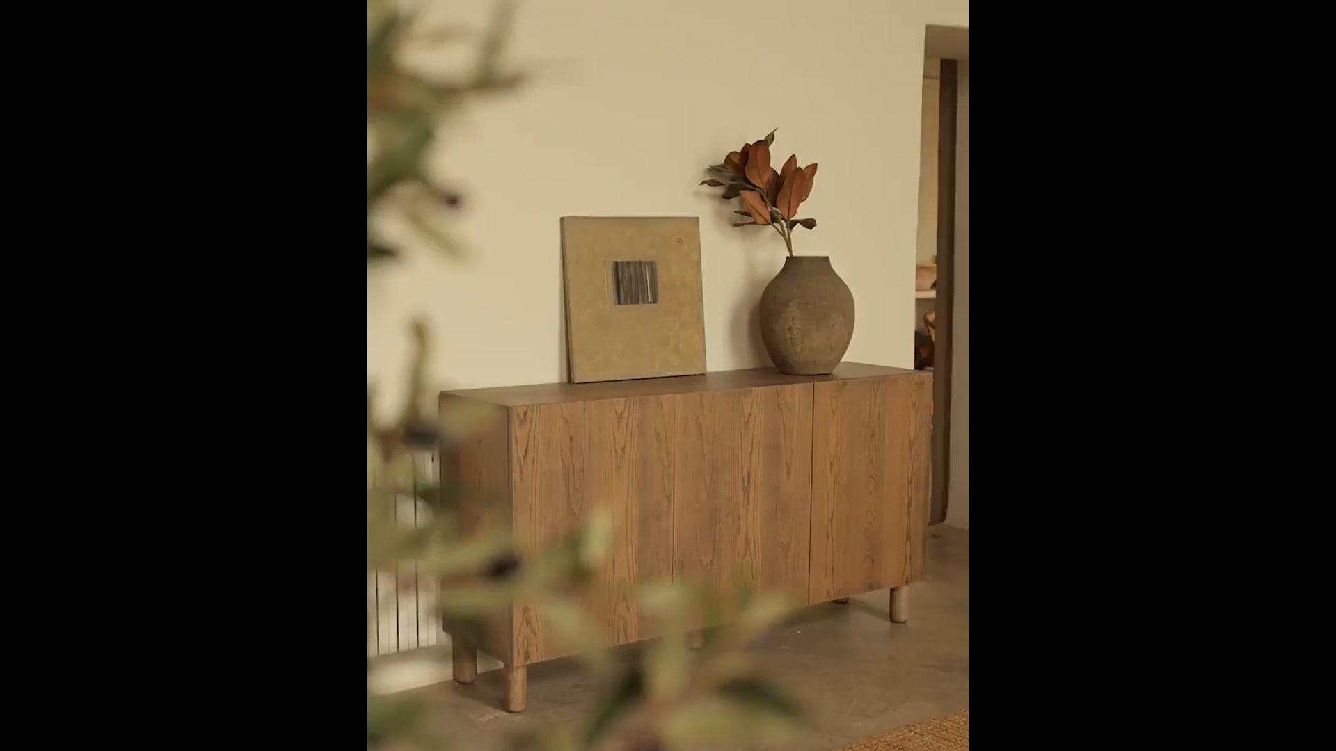Terra - Sideboard Doors Wood Hazelnut 160x40cm | Decowood