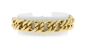 18kt Gold Over Sterling Curb-Link Bracelet