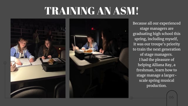 Madilyn Brus & Alliana Ray - Stage Management, North Scott High School