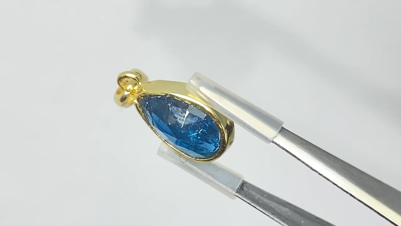 動画】【1点もの】インディゴブルーカイヤナイトAA++ ペンダントトップ