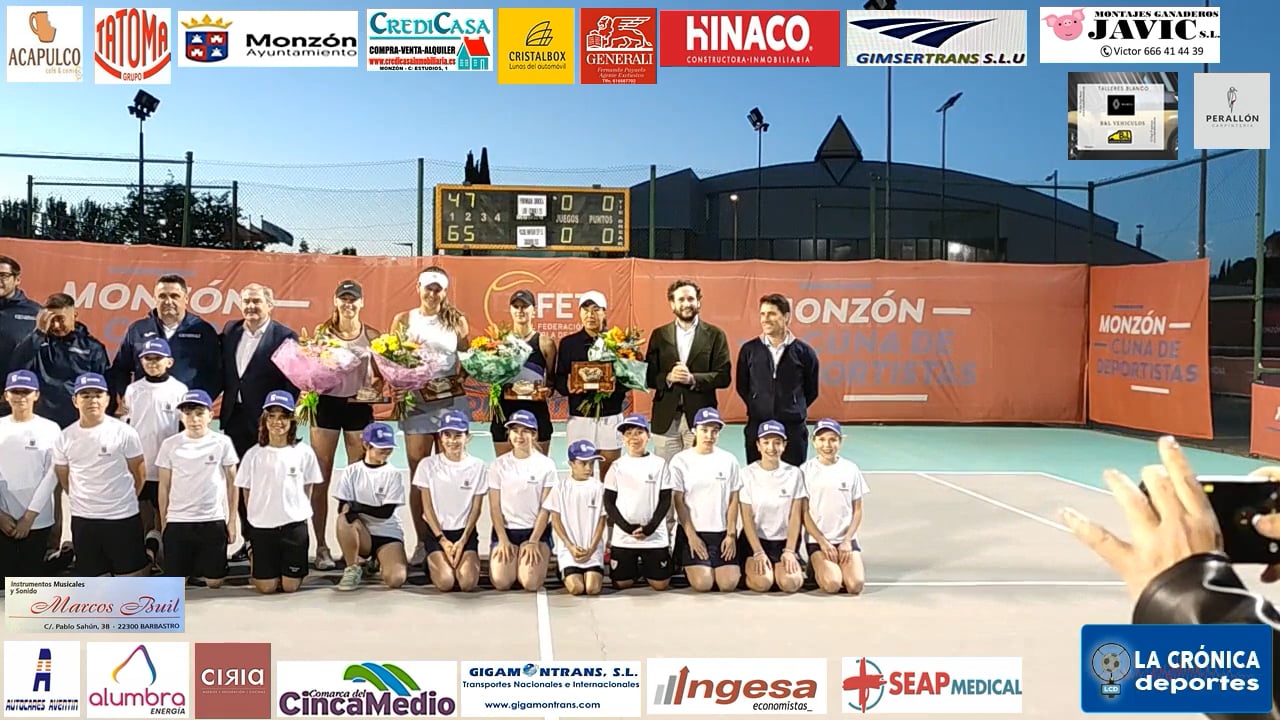XXI TORNEO TENIS CONCHITA MARTINEZ   LA CHINA MIN LIU Y LA UCRANIANA ANASTASIA FIRMAN VENCIERON EN DOBLES A LA ESPAÑOLA ISABEL PASCUAL  Y LA AMERICANA KATE SHARABURA.EN INDIVIDUAL LA AMERICANA SHANNON LAM VENCIO A FIRMAN ( 6-4,6-4 )