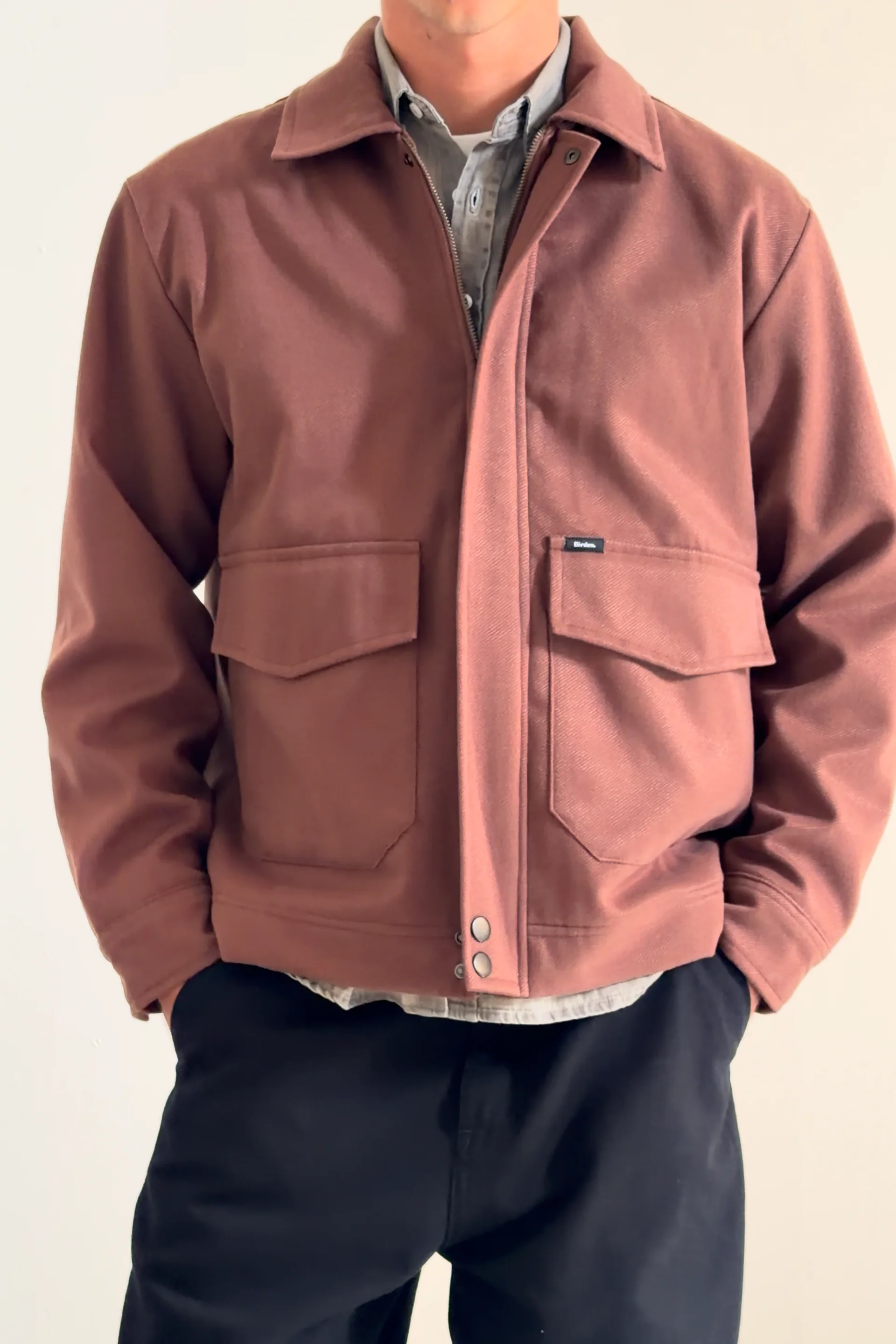 Jaqueta Harbor Wool Cognac - Birden Co.