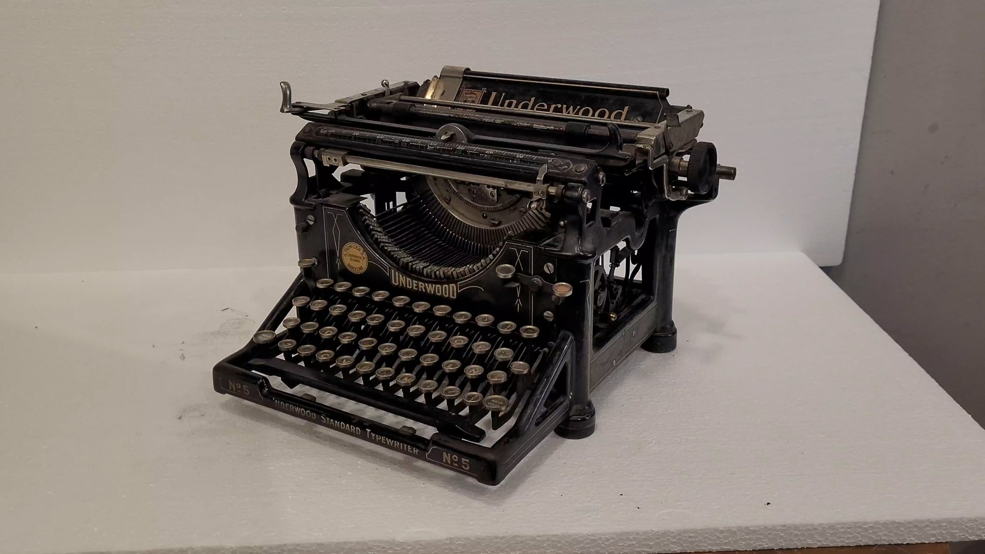 Underwood No. 5 Typewriter, cast iron , New York, circa 1917 For
