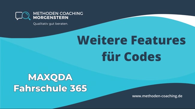 Weitere Features für die Arbeit mit Codes