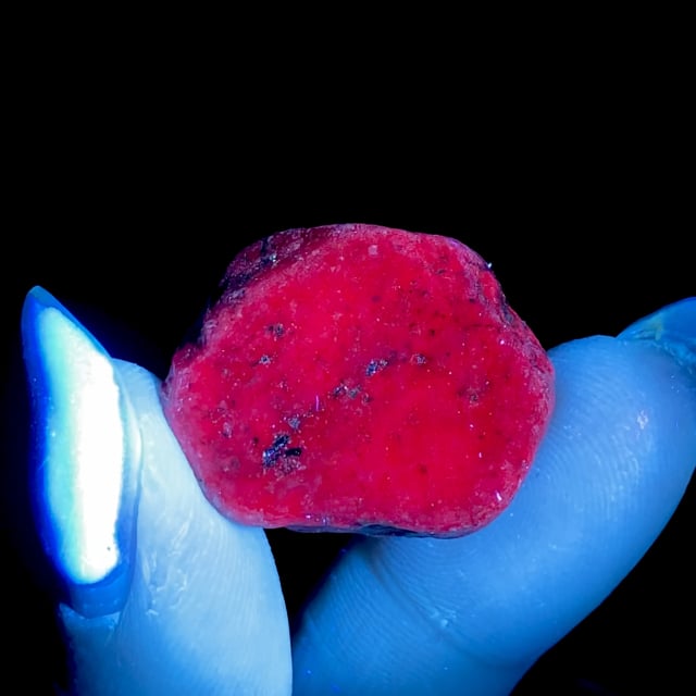 Corundum var: Ruby (''floater'' crystal) | Morogoro, Uluguru Mts ...