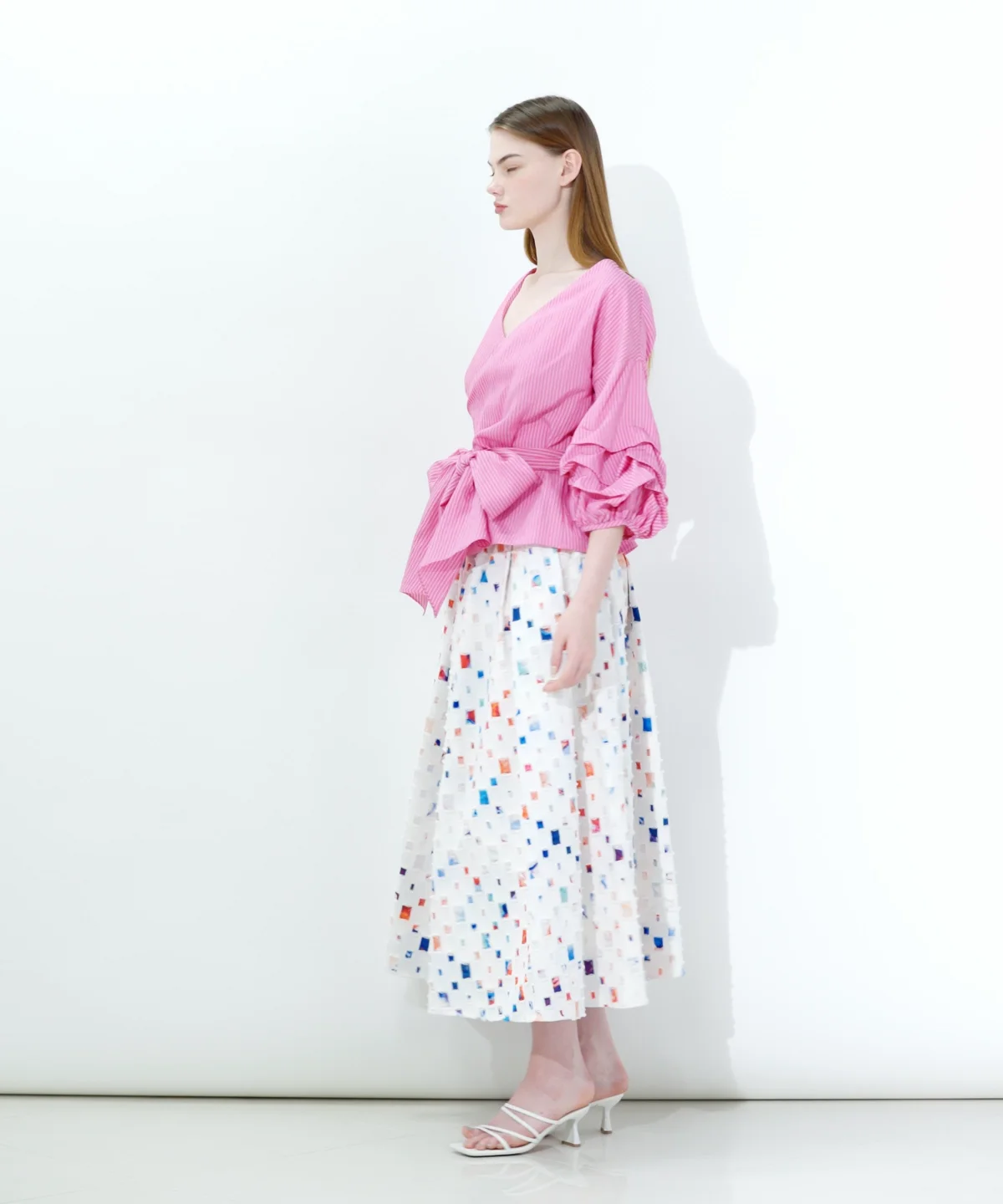 DSC / カラーパネル フレアスカート(SALE) BOTTOMS Night STORE