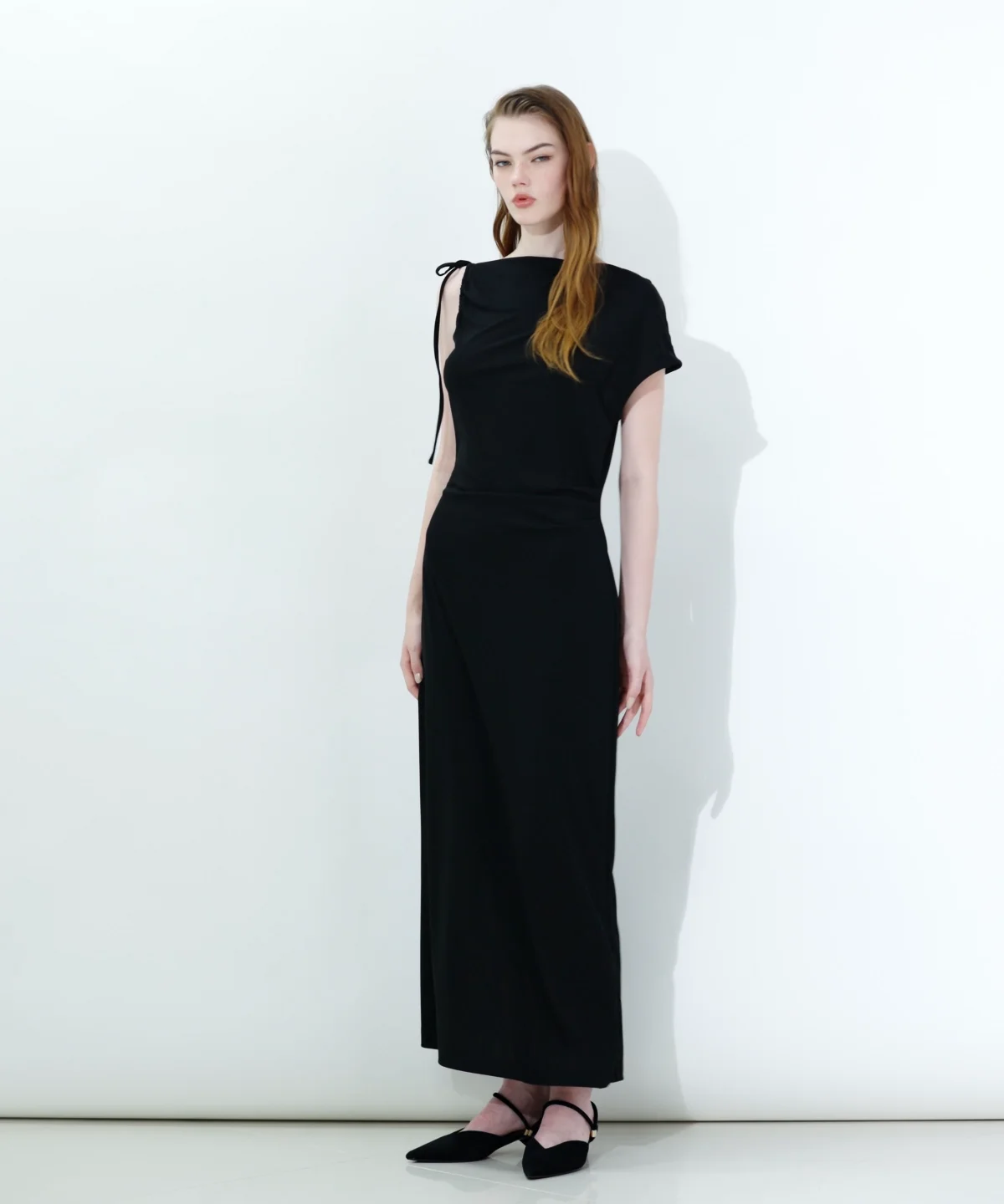 Sov. / ワンショルダードレープワンピース(SALE) DRESS Night STORE