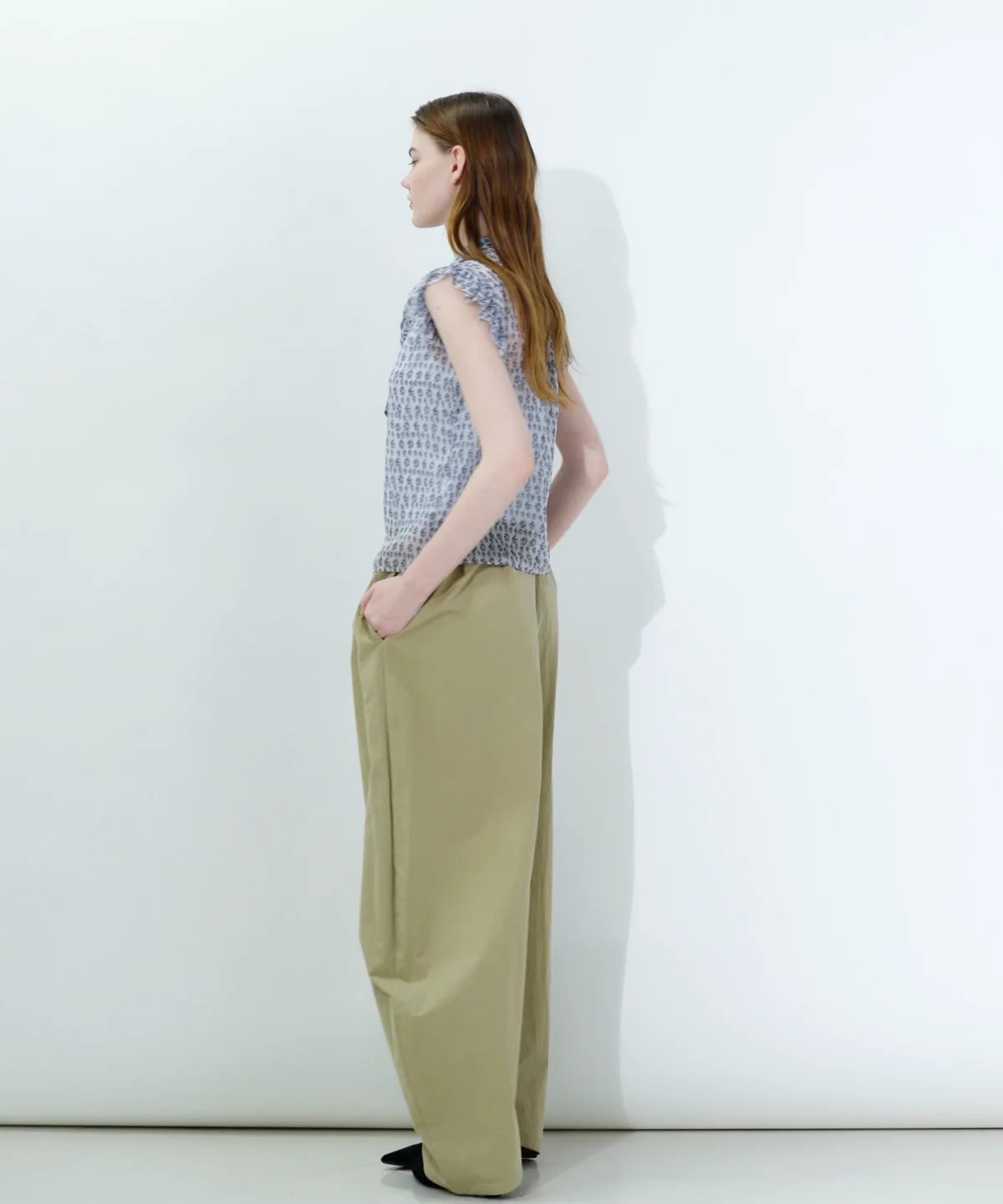 Sov. / ダイヤプリント シフォンボウタイブラウス(SALE) TOPS Night