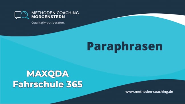 Paraphrasen | induktive Codebildung