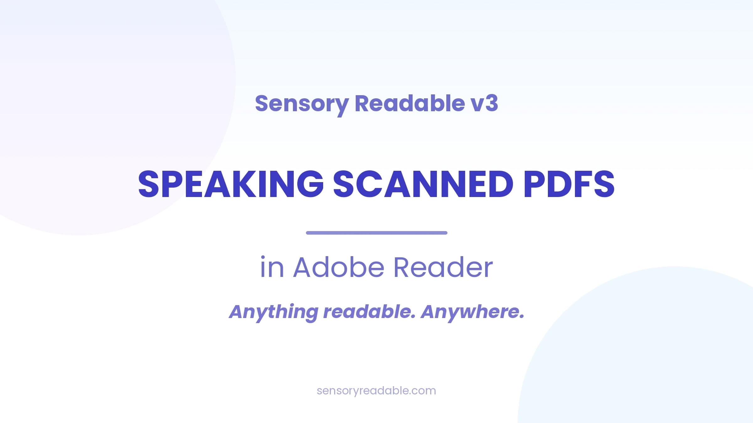 Watch: Readable v3 reading a scanned PDF aloud, with the Readable Banner in action
