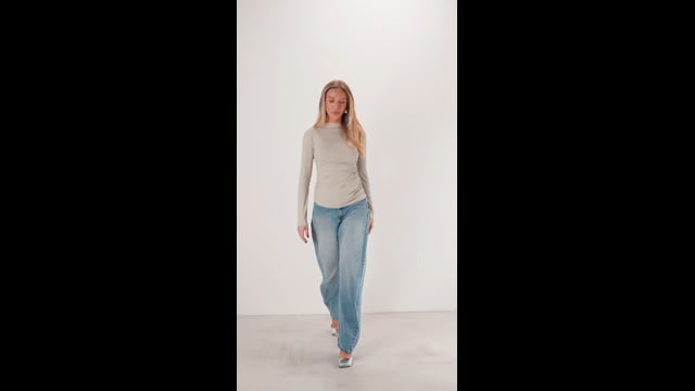 Blusa Assimétrica Drapeada | Zen - Verde Sage