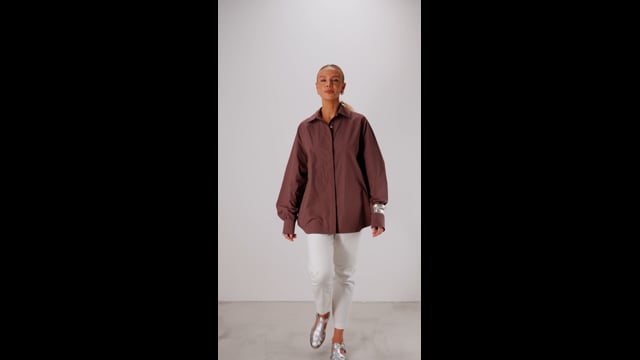Camisa Oversized em Tricoline Paper | Absoluta - Preto