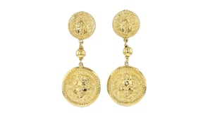 Italian 14kt Yellow Gold-Plated Mythological Drop Earrings