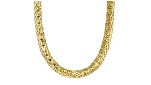 Italian 14kt Yellow Gold-Plated Scale-Pattern Necklace