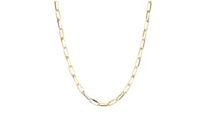 14kt Yellow Gold-Plated Paper Clip Link Necklace