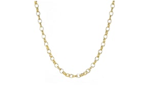 14kt Yellow Gold-Plated Rolo-Link Necklace